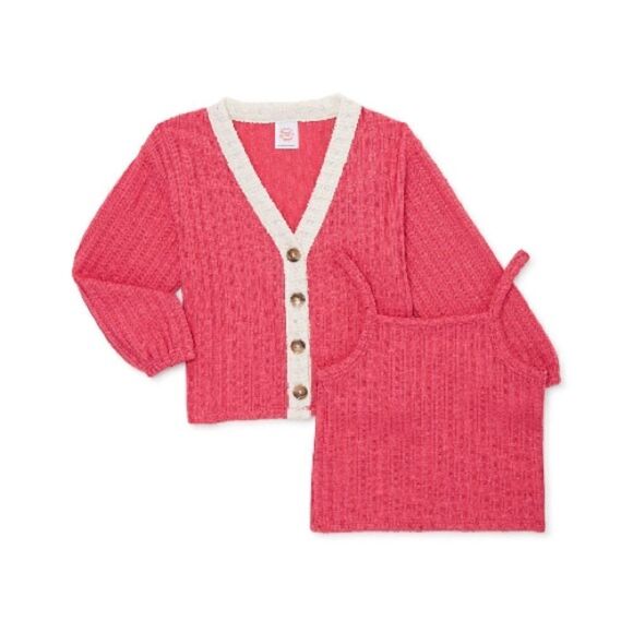 Baby Girl Cardigan Sweater & Tank Top 2-Piece set Size 12M - Picture 2 of 6